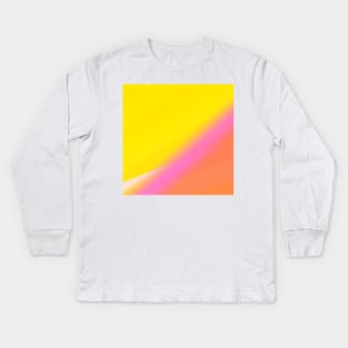 yellow pink brown abstract texture art Kids Long Sleeve T-Shirt